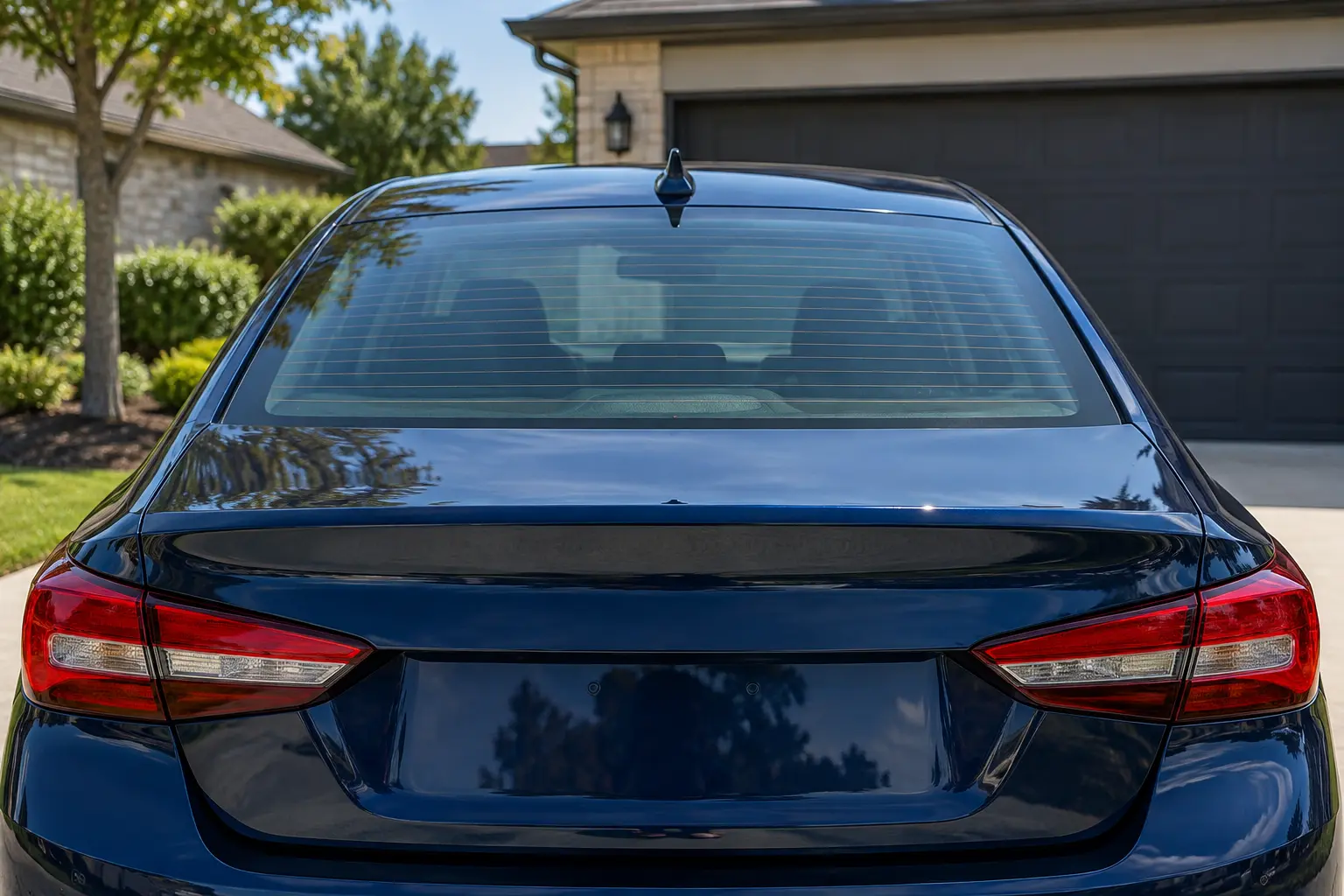 Illustrative example of a vehicle back window